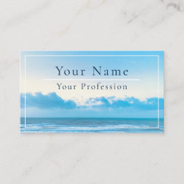 Tarjeta De Visita Personalizable Calm Blue Beach Scene