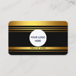 Tarjeta De Visita Personalizable completo de lujo negro y oro