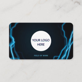 Tarjeta De Visita Personalizable completo de luz azul y negro