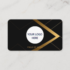 Tarjeta De Visita Personalizable completo negro y oro