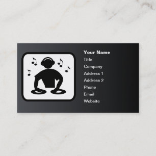 Tarjeta De Visita PERSONALIZABLE con logotipo DJ Black