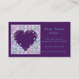 Tarjeta de visita personalizable Corazón de joyas