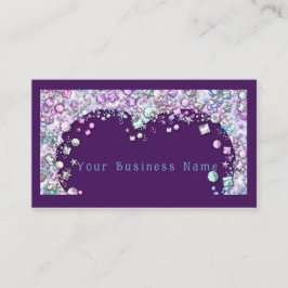 Tarjeta de visita personalizable Corazón de joyas