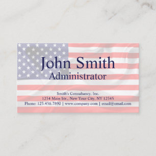 Tarjeta De Visita Personalizable de Bandera de Estados Unidos