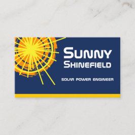Tarjeta De Visita Personalizable de Ingeniería de Energía Solar