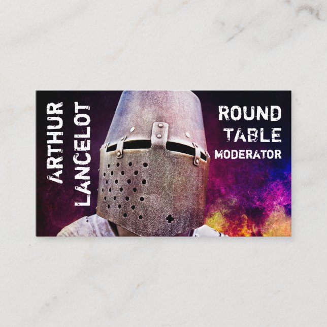 Tarjeta De Visita Personalizable de Knight Funny Medieval (Anverso)