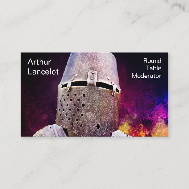 Tarjeta De Visita Personalizable de Knight Funny Medieval (Anverso)