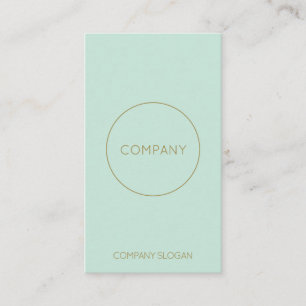Tarjeta De Visita Personalizable de menta minimalista