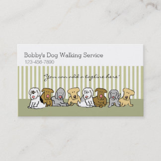 Tarjeta De Visita Personalizable de negocios Mascota de Dog Walker