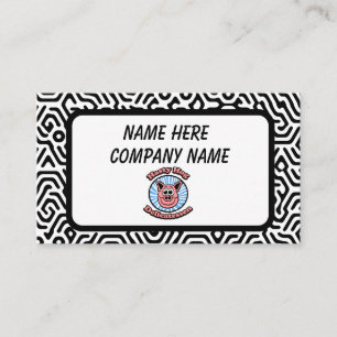Tarjeta De Visita Personalizable de patrón blanco y negro