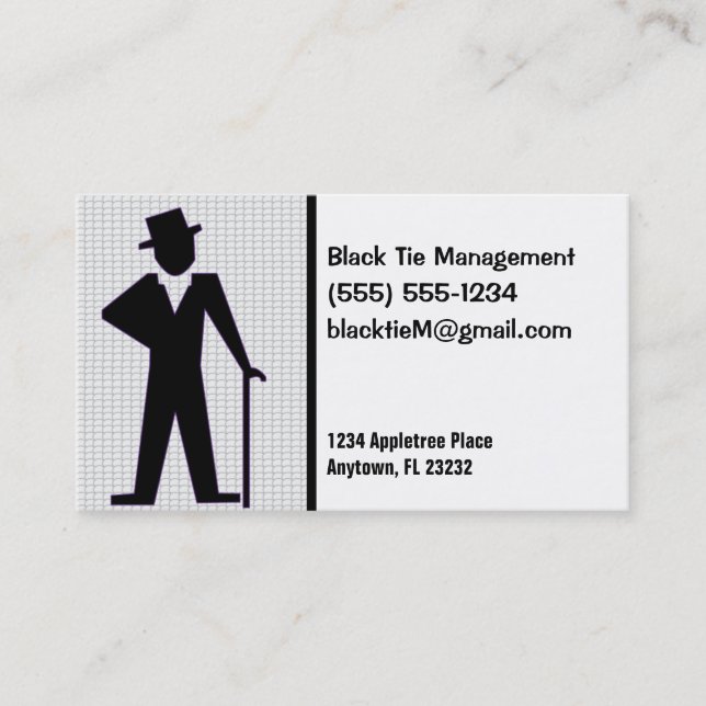 Tarjeta De Visita Personalizable de Silhouette para el hombre bailar (Anverso)