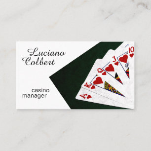 Tarjeta De Visita Personalizable divertido del gestor de casinos