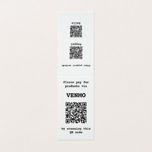 Tarjeta De Visita Personalizable dos lados tres código QR plegado