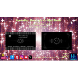 Tarjeta De Visita Personalizable Editable Elegante Negro 2