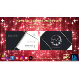 Tarjeta De Visita Personalizable Elegante Plantilla Floral 14