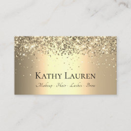 Tarjeta De Visita Personalizable elegante y lujoso Purpurina de oro 