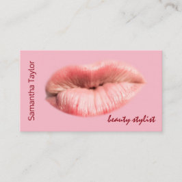Tarjeta De Visita Personalizable estilista de la belleza de los labi