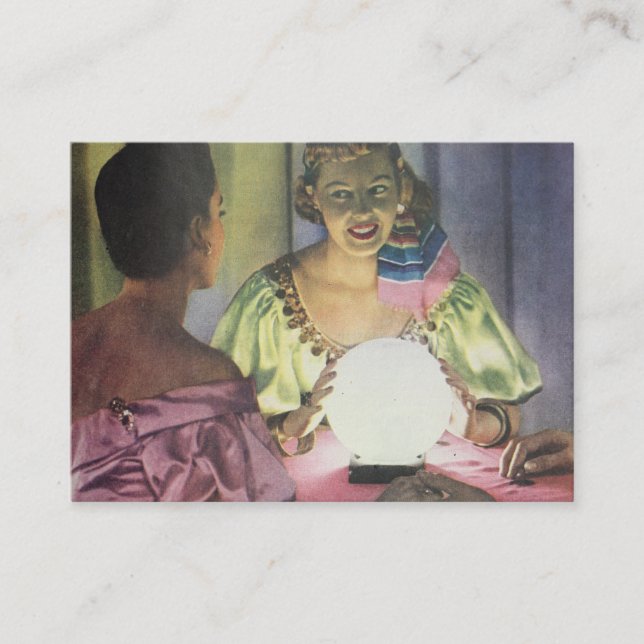 Tarjeta De Visita Personalizable Gypsy Fortune Teller Psicópico (Anverso)