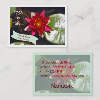 Tarjeta De Visita Personalizable Lotus Blossom de color Rosa profund