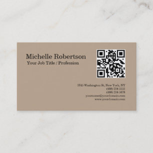 Tarjeta De Visita Personalizable Minimalista de exploración de códig