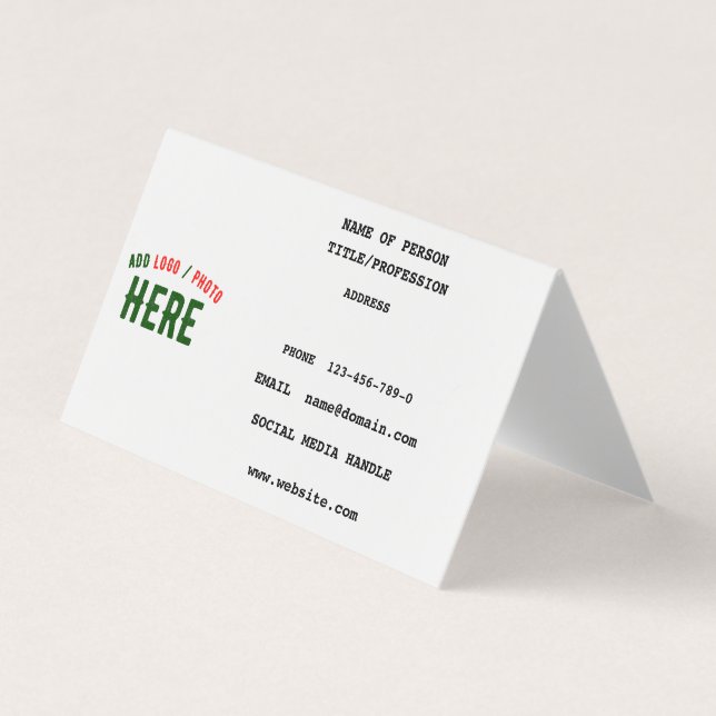 TARJETA DE VISITA PERSONALIZABLE MODERNO ESTILO BLANCO VERIFICADO MA (Anverso)