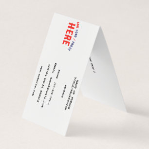 TARJETA DE VISITA PERSONALIZABLE MODERNO ESTILO BLANCO VERIFICADO MA