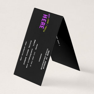TARJETA DE VISITA PERSONALIZABLE MODERNO ESTILO NEGRO VERIFICADO MAR
