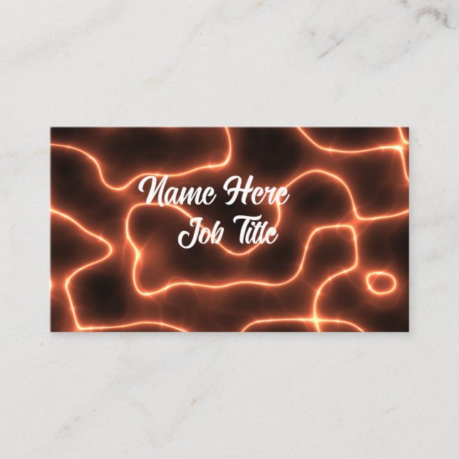 Tarjeta De Visita Personalizable naranja Lightning (Anverso)