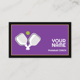Tarjeta De Visita Personalizable para entrenador de pickleball
