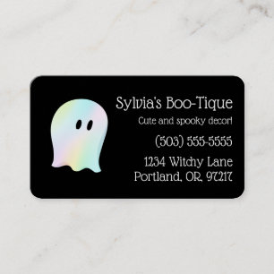 Tarjeta De Visita Personalizable Pastel Fantasma