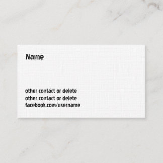 Tarjeta De Visita Personalizable personal - Facebook