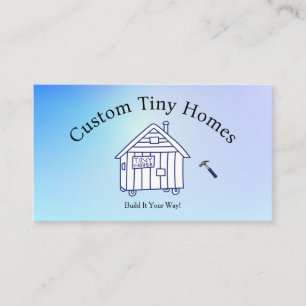 Tarjeta De Visita Personalizable Personalizado azul casas pequeñas