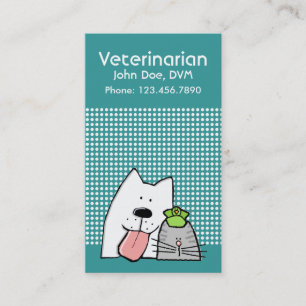Tarjeta De Visita Personalizable profesional del gato del perro del