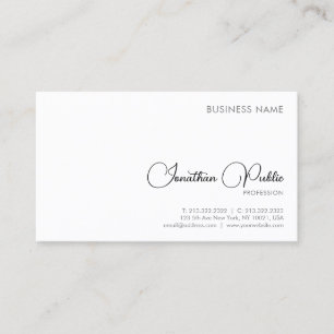 Tarjeta De Visita Personalizable Profesional Moderno Elegante Simple