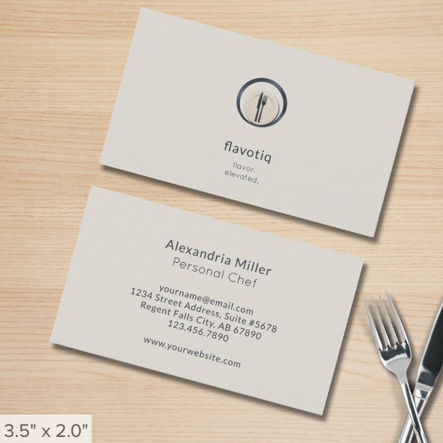 Tarjeta De Visita Personalizable Restauración Personal Chef Restaura (Subido por el creador)