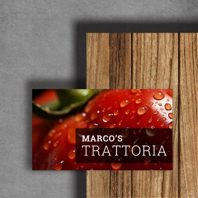 Tarjeta De Visita Personalizable Restaurante italiano foto horizonta (Subido por el creador)