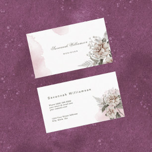 Tarjeta De Visita Personalizable rosa rosa vintage