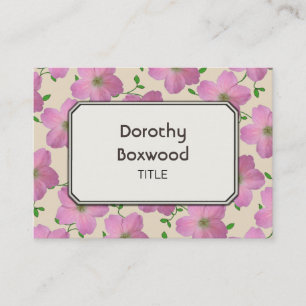Tarjeta De Visita Personalizable rosado botánico floral del geranio
