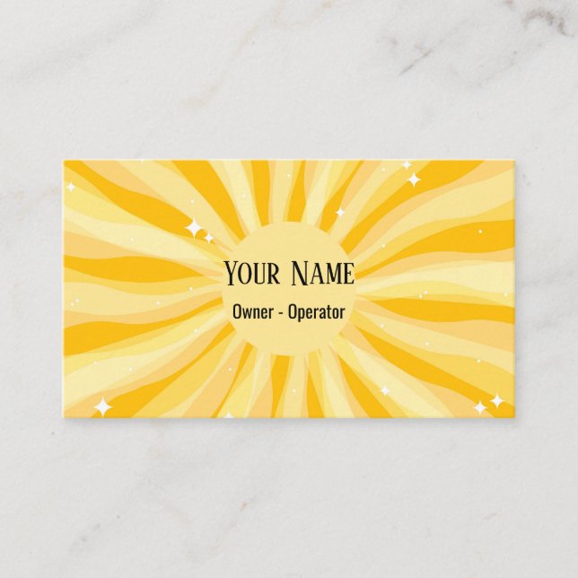 Tarjeta De Visita Personalizable sunshine whimsical (Anverso)