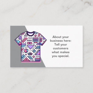 Tarjeta De Visita Personalizable Tee Shirt Seller Shop Business Card