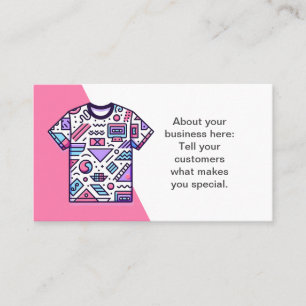 Tarjeta De Visita Personalizable Tee Shirt Seller Shop Business Card