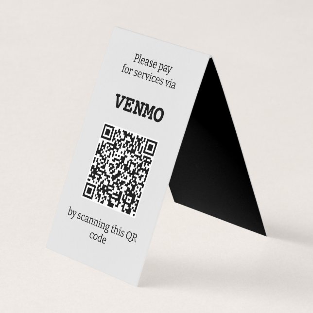Tarjeta De Visita Personalizable tres código QR dos lados plegado (Anverso)