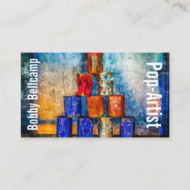 Tarjeta De Visita Personalizable único y divertida de Pop-Artist (Anverso)