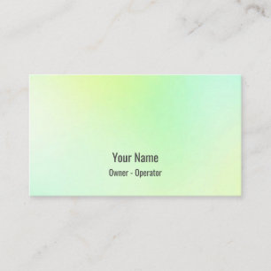 Tarjeta De Visita Personalizable verde amarillo suave