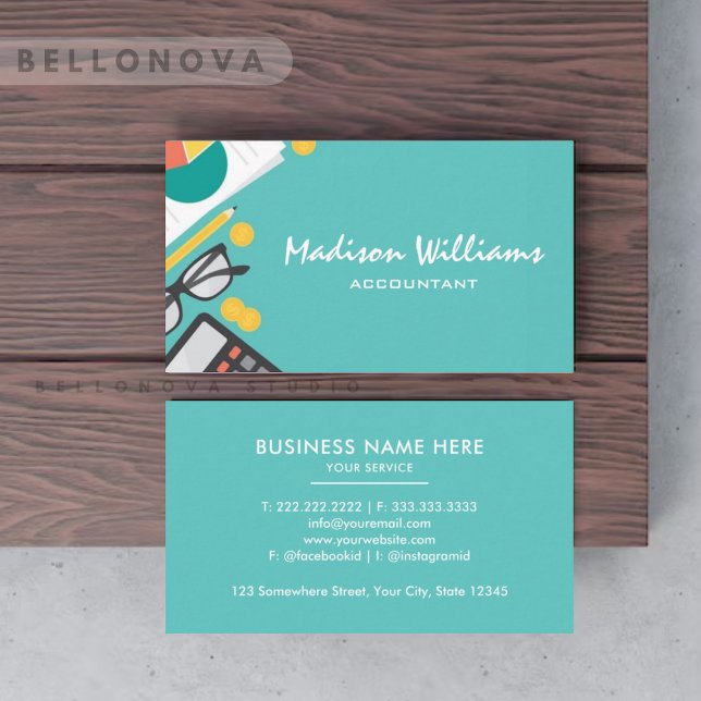 Tarjeta De Visita Personalizable White Bright Blue Professional (Customizable White Bright Blue Professional Business Card)