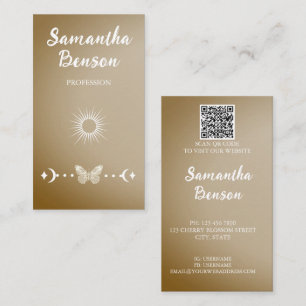 Tarjeta De Visita Personalización del código QR de la luna de maripo