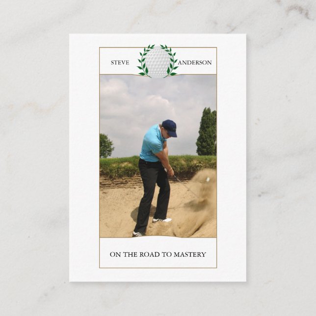 Tarjeta de visita personalizada Classic Golf Club (Reverso)