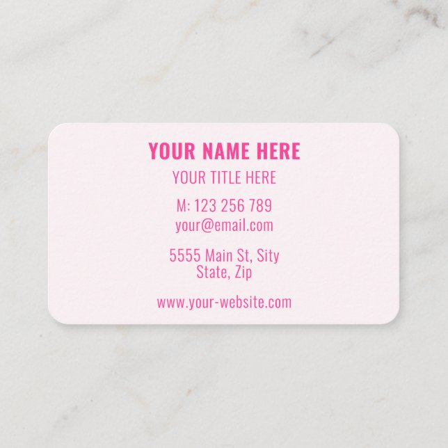 Tarjeta de visita personalizada con amor de pareja (Reverso)