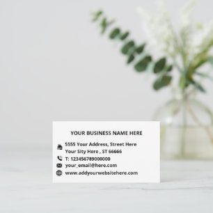 Tarjeta de visita personalizada con información de