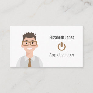 Tarjeta de visita personalizada de avatar de TI